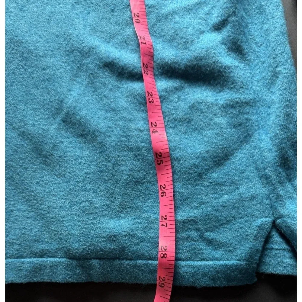 The North Face Wool‎ Blend Quarter Zip Fleece Pullover Blue Mens Large